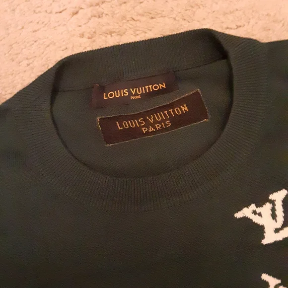 MEN'S LOUIS VUITTON SHORT SLEEVE MONOGRAM GRAPHIC SWEATER - Picture 11 of 11